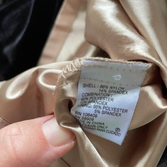 Antonio Melani Velvet Lace Sheer Panel Dress Womens 0 Black Goth Cocktail Y2K - Picture 9 of 12